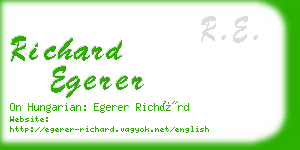 richard egerer business card